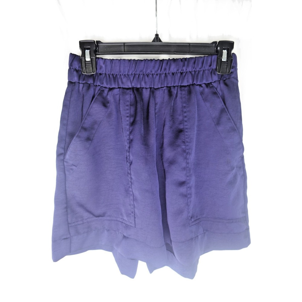 A New Day Purple Elastic Waist Shorts Women's Small Casual Summer‎ Lightweight